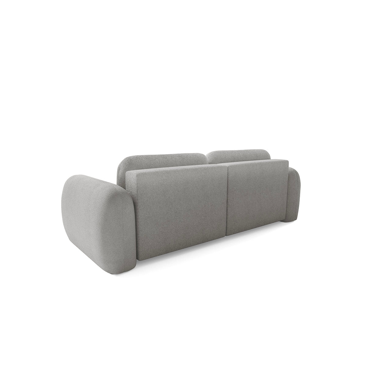 Canapé d'angle réversible convertible 3 places avec coffre Livio Gris clair - vue 4
