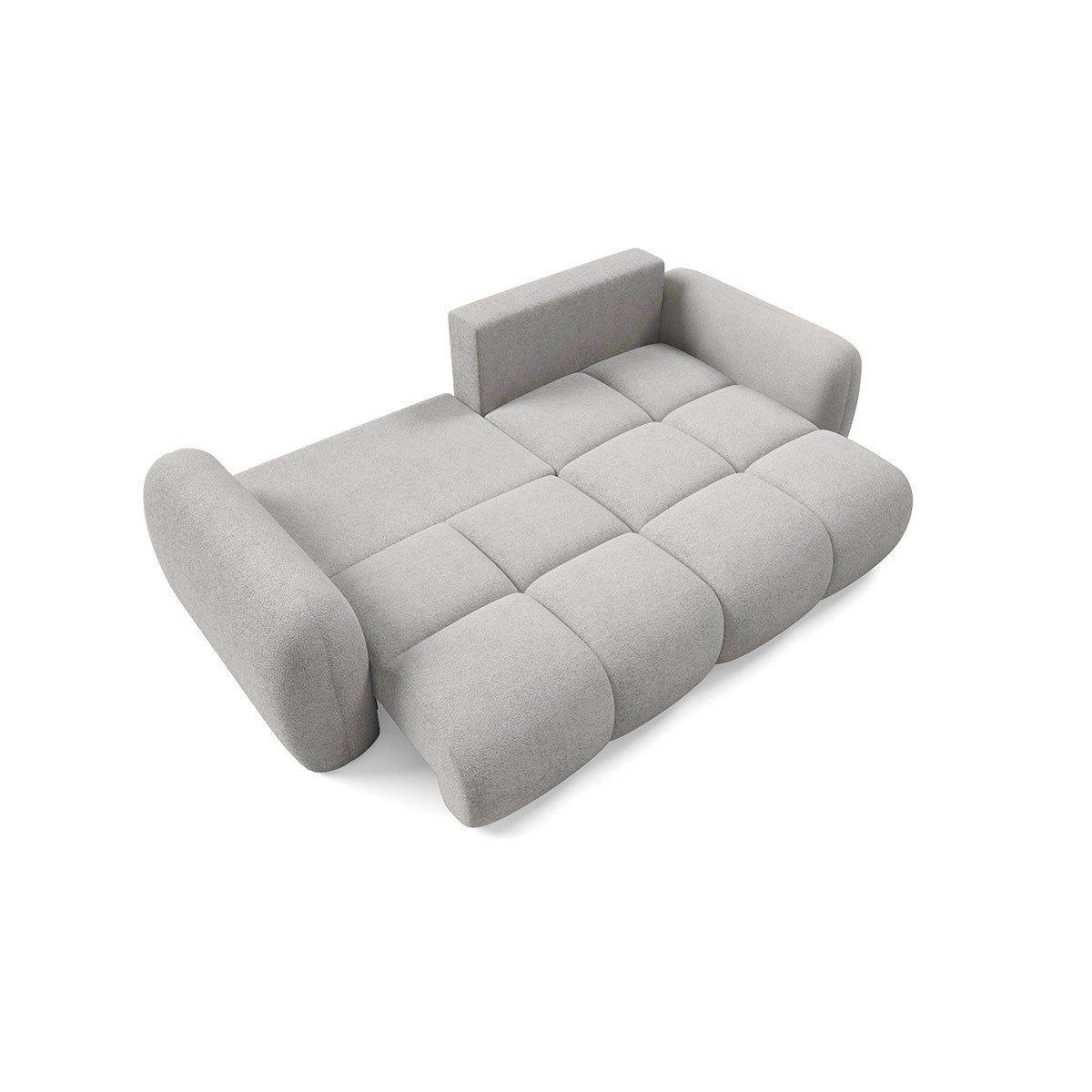 Canapé d'angle réversible convertible 3 places avec coffre Livio Gris clair - vue 6