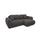 Canapé d'angle réversible convertible 3 places avec coffre Livio Gris foncé