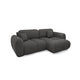 Canapé d'angle réversible convertible 3 places avec coffre Livio Gris foncé