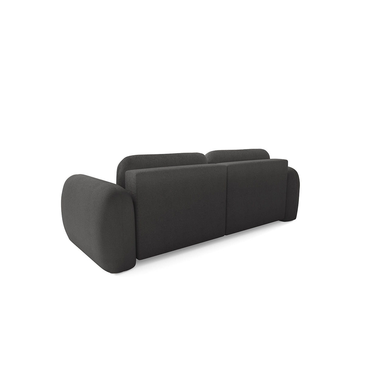 Canapé d'angle réversible convertible 3 places avec coffre Livio Gris foncé - vue 4