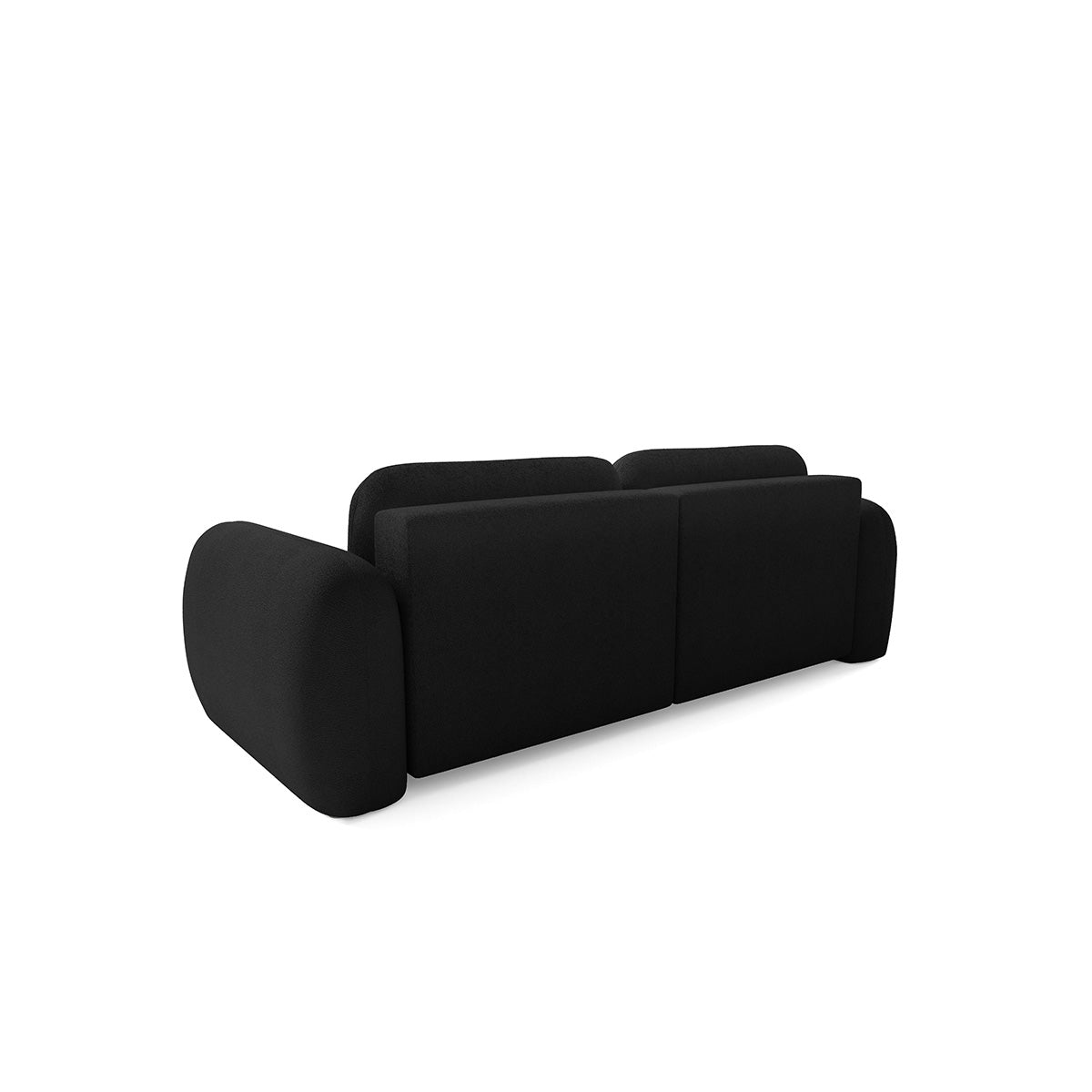 Canapé d'angle réversible convertible 3 places avec coffre Livio Noir - vue 4