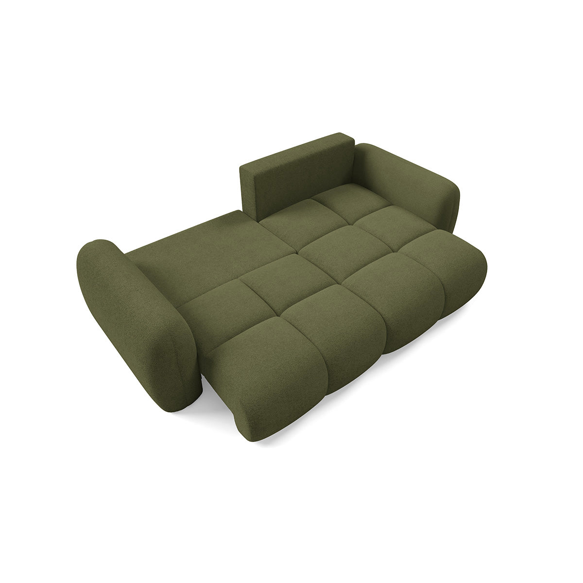Canapé d'angle réversible convertible 3 places avec coffre Livio Vert - vue 6