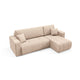 Canapé d'angle réversible convertible 3 places avec coffre Vasco Beige