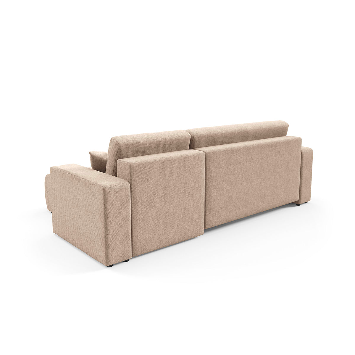 Canapé d'angle réversible convertible 3 places avec coffre Vasco Beige - vue 5