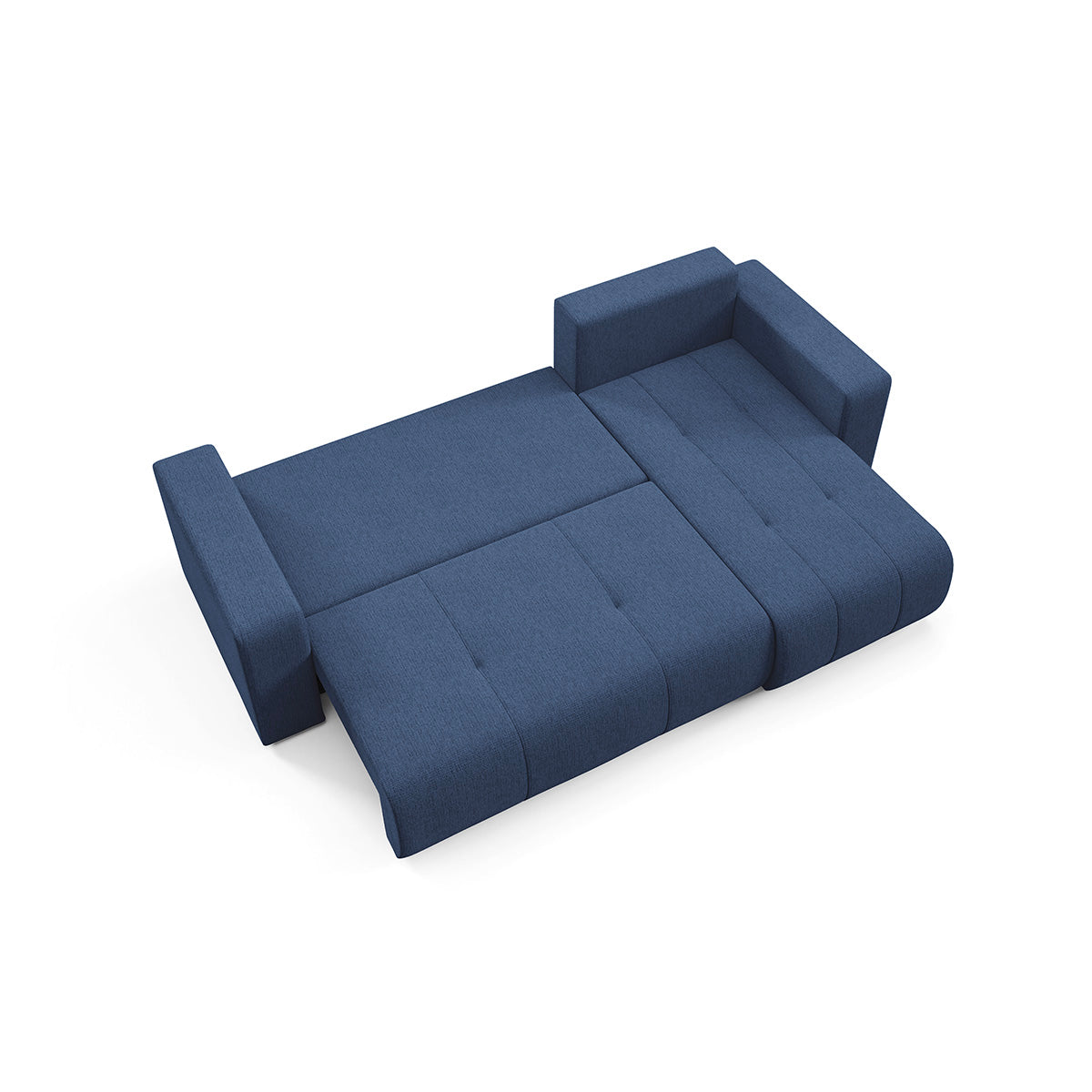 Canapé d'angle réversible convertible 3 places avec coffre Vasco Bleu - vue 7