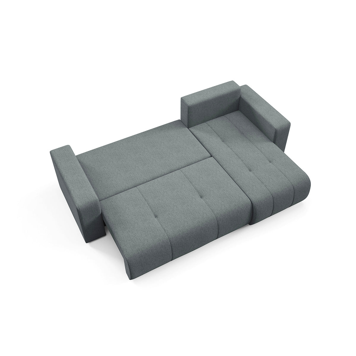 Canapé d'angle réversible convertible 3 places avec coffre Vasco Gris - vue 7