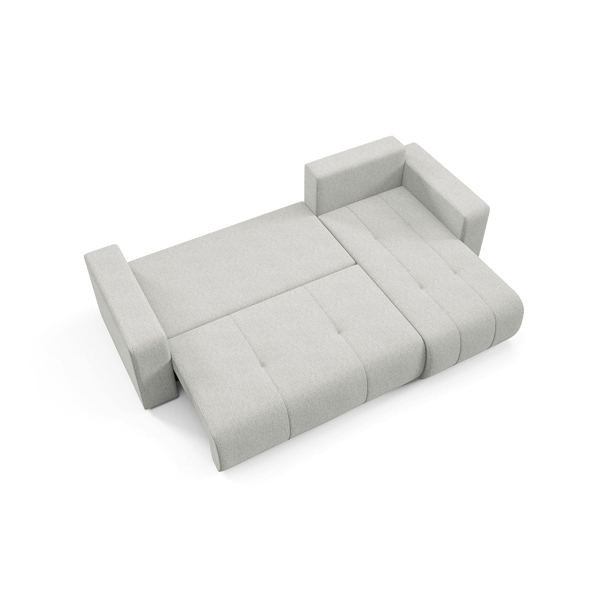 Canapé d'angle réversible convertible 3 places avec coffre Vasco Gris clair - vue 7