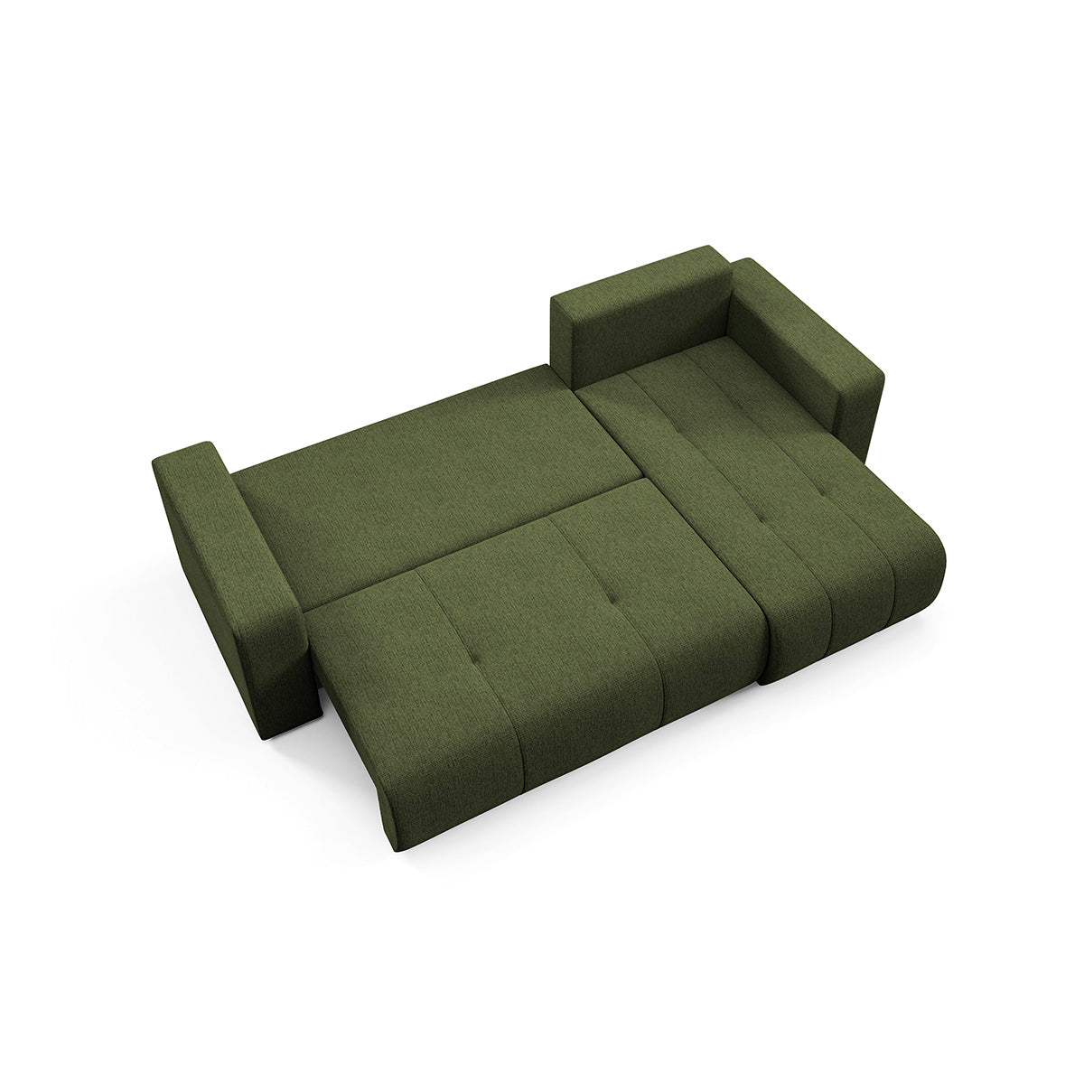 Canapé d'angle réversible convertible 3 places avec coffre Vasco Vert - vue 7