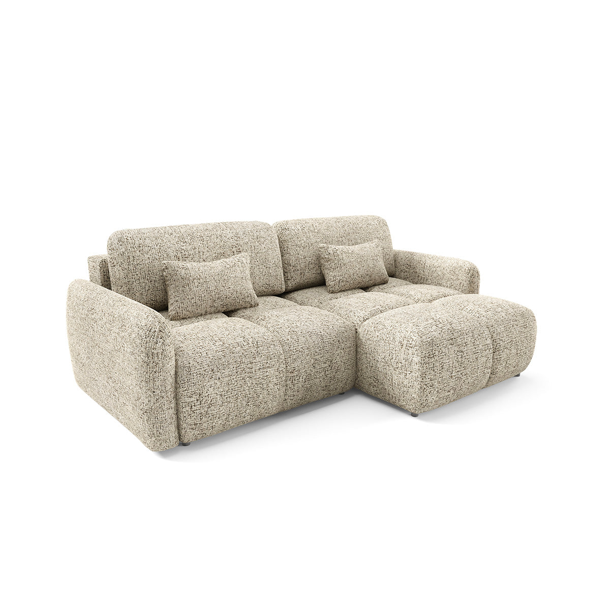Canapé d'angle réversible convertible Vittoria Beige chiné - vue 3