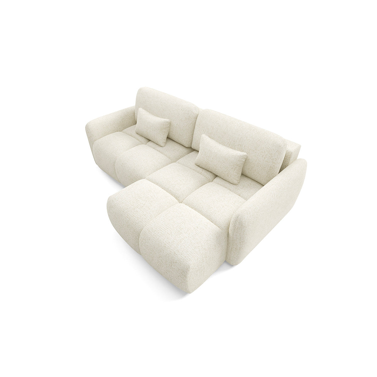 Canapé d'angle réversible convertible Vittoria Blanc Cassé - vue 4