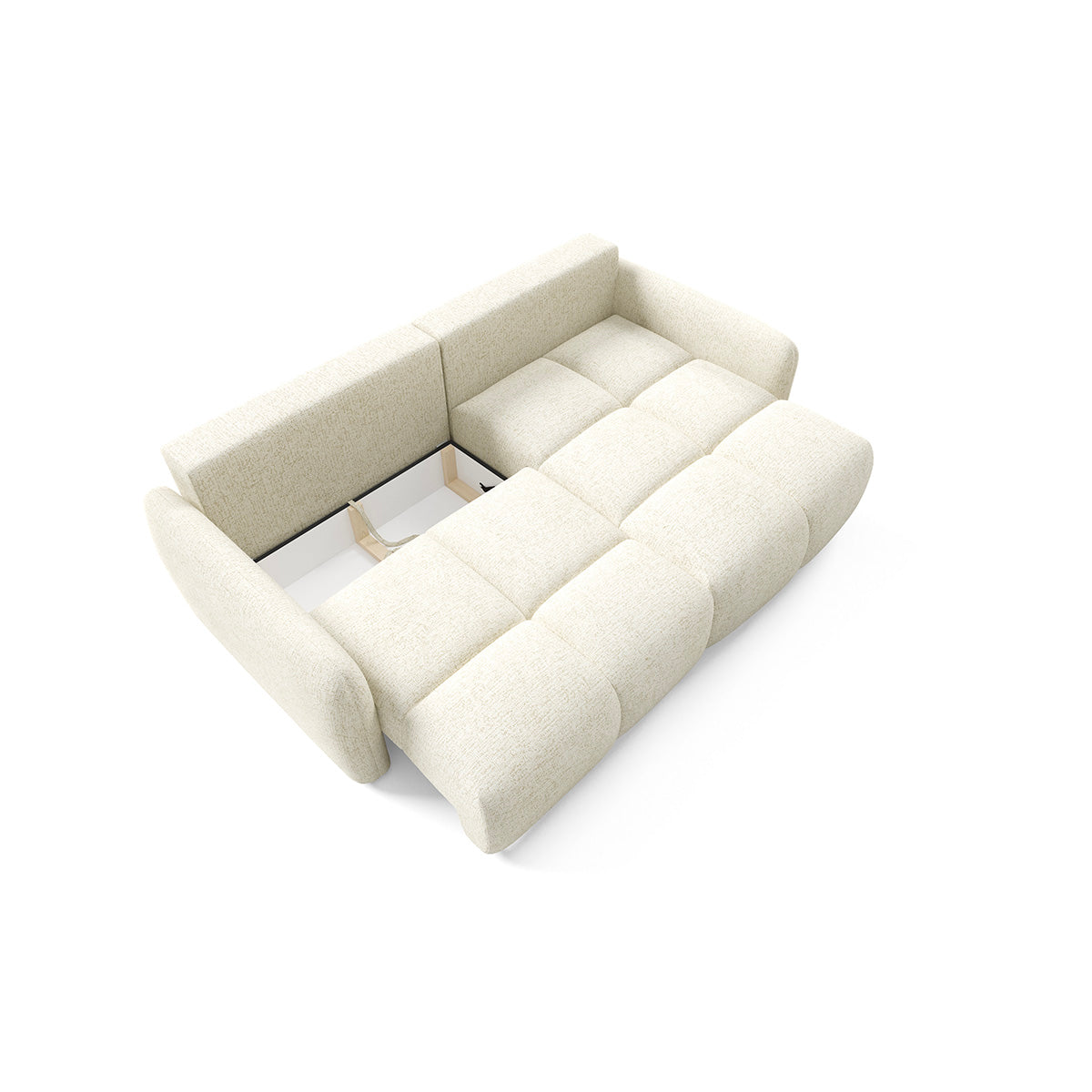 Canapé d'angle réversible convertible Vittoria Blanc Cassé - vue 6