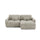 Canapé d'angle réversible convertible Vittoria Gris chiné