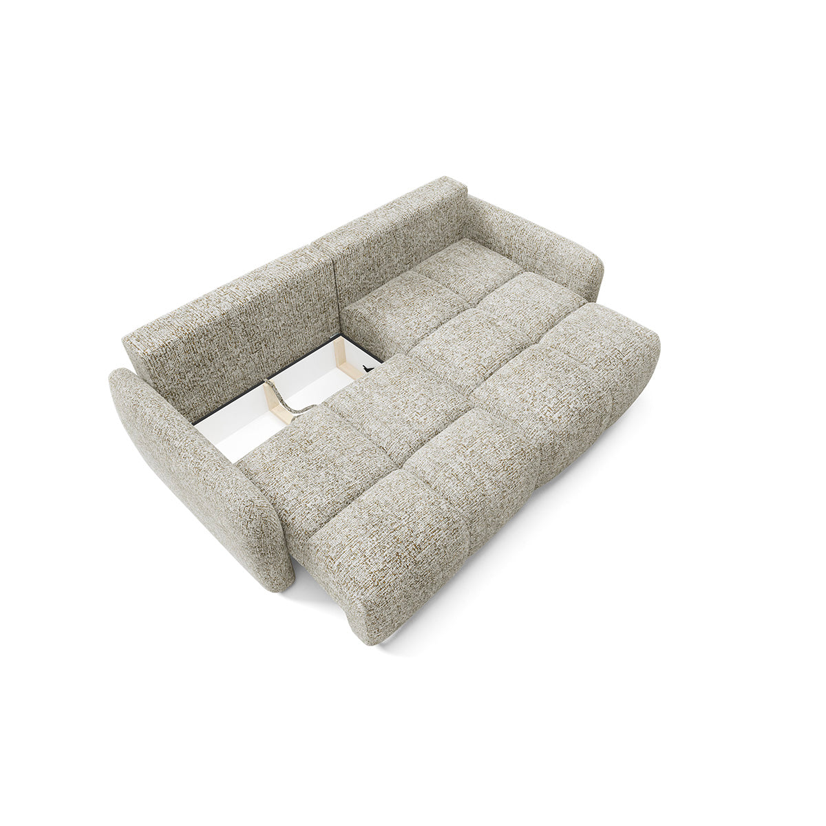 Canapé d'angle réversible convertible Vittoria Gris chiné - vue 6