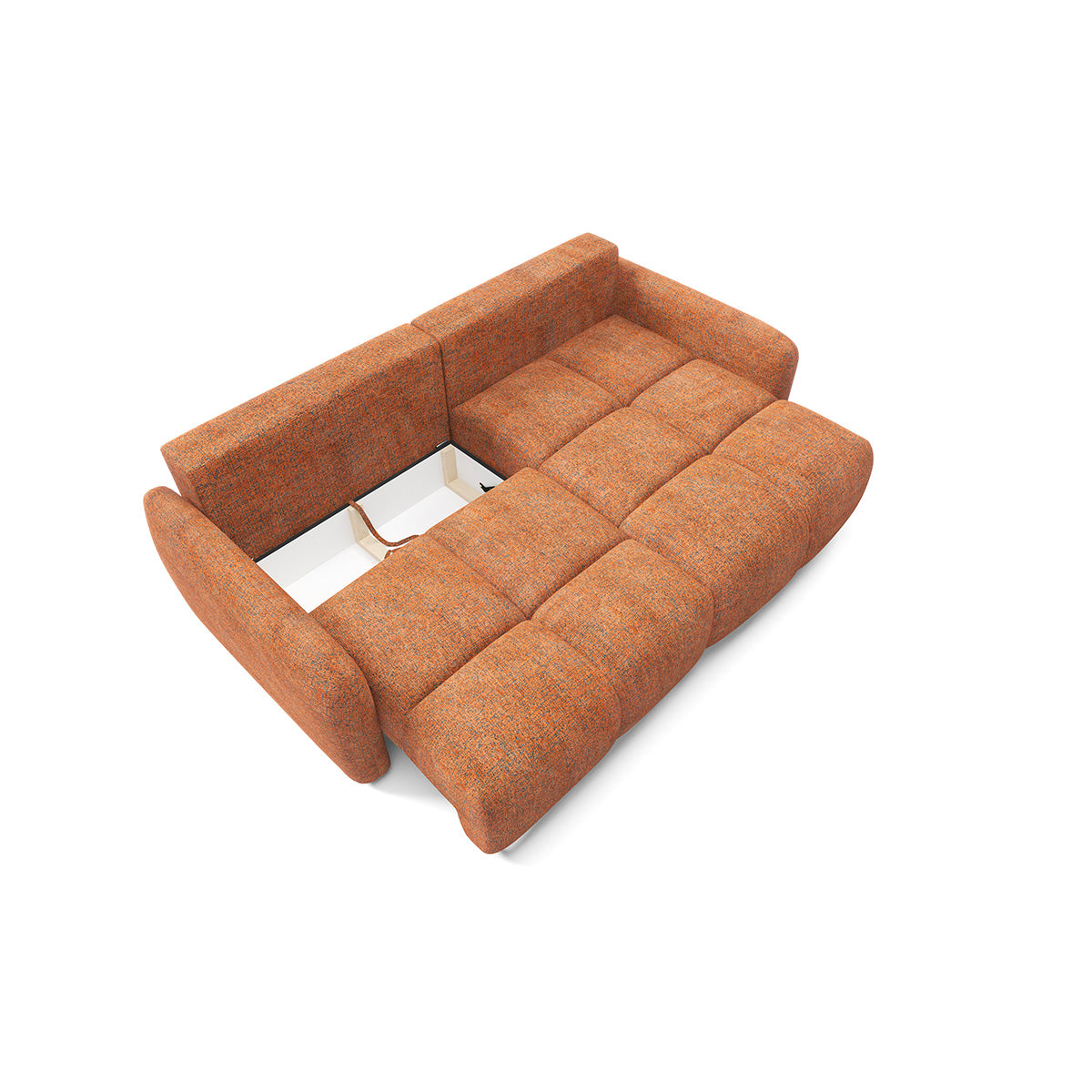 Canapé d'angle réversible convertible Vittoria Orange - vue 6