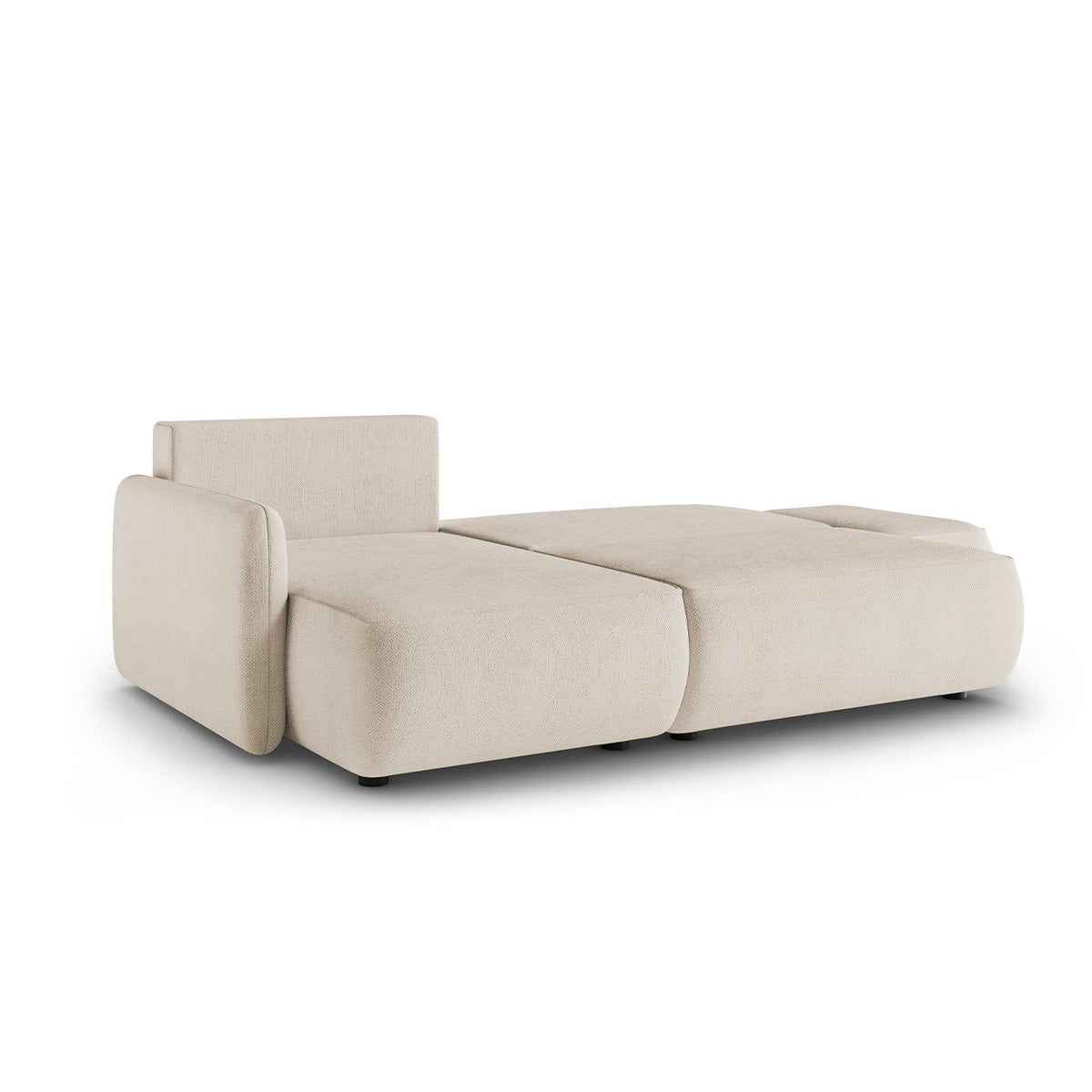 Canapé d'angle réversible et convertible 3 places avec coffre Alessio Beige - vue 4
