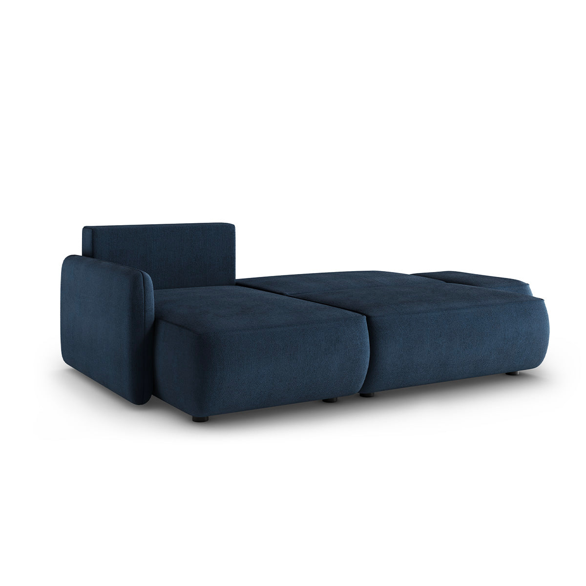 Canapé d'angle réversible et convertible 3 places avec coffre Alessio Bleu foncé - vue 4