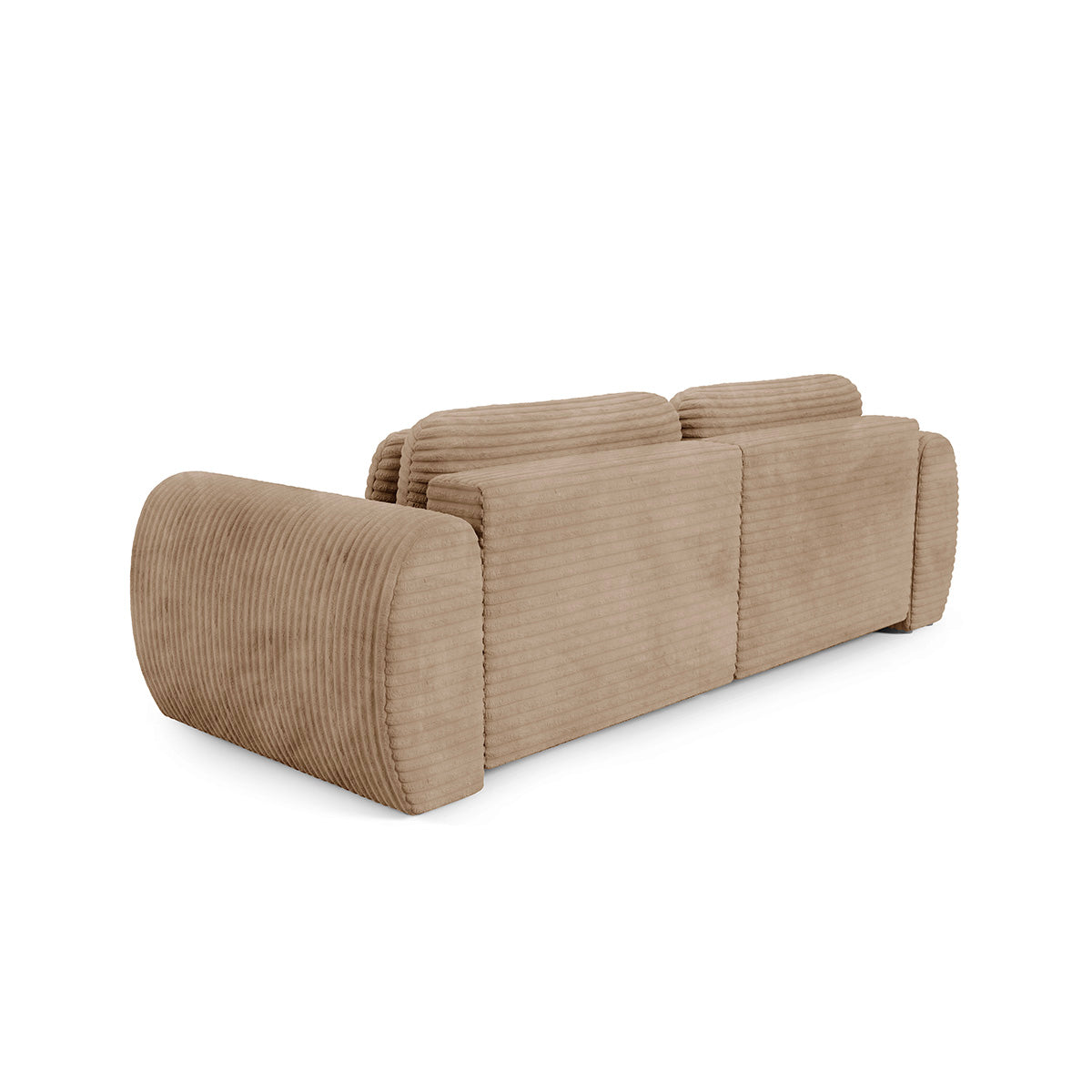 Canapé d'angle réversible et convertible 3 places avec coffre Camilla Beige - vue 6