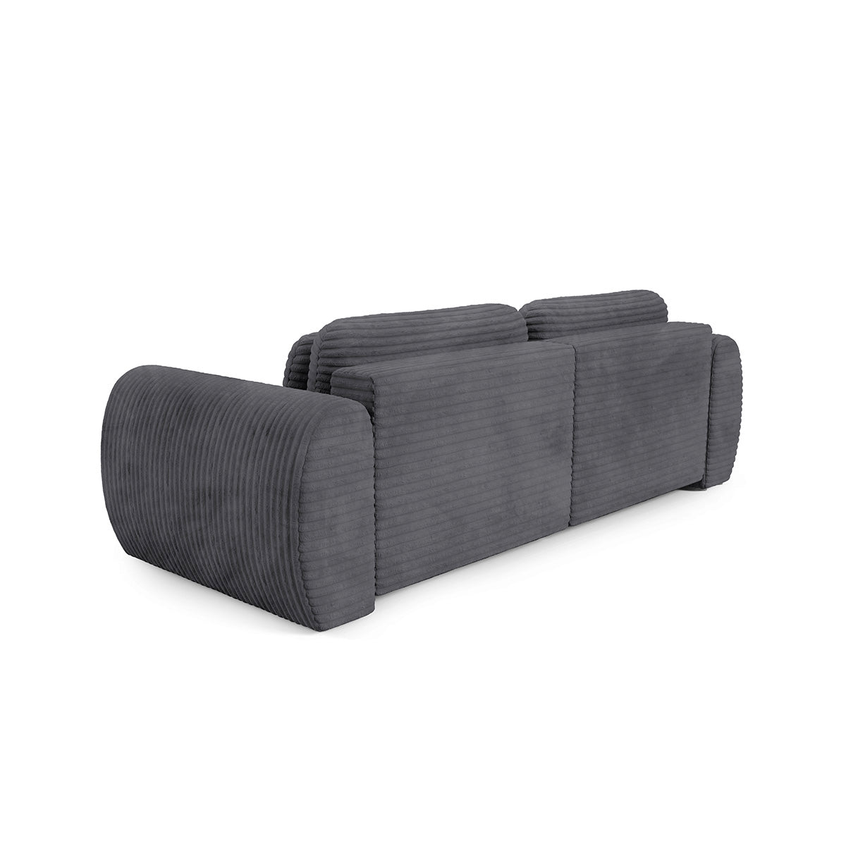 Canapé d'angle réversible et convertible 3 places avec coffre Camilla Gris foncé - vue 6