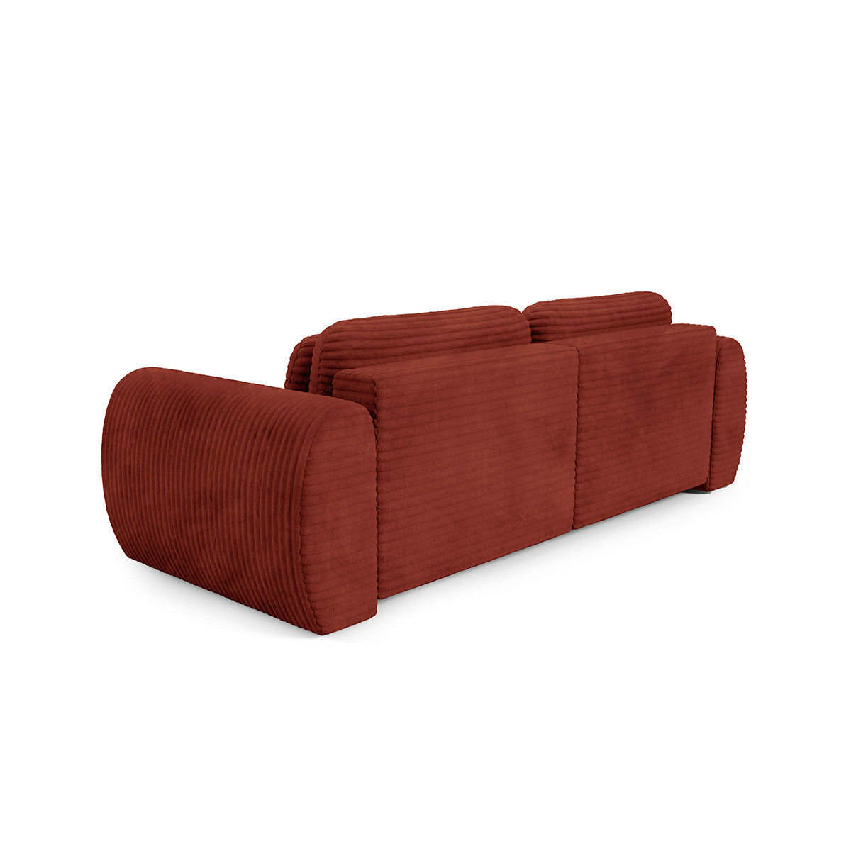 Canapé d'angle réversible et convertible 3 places avec coffre Camilla Terracotta - vue 6