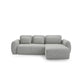 Canapé d'angle réversible et convertible 3 places avec coffre Carmela Gris
