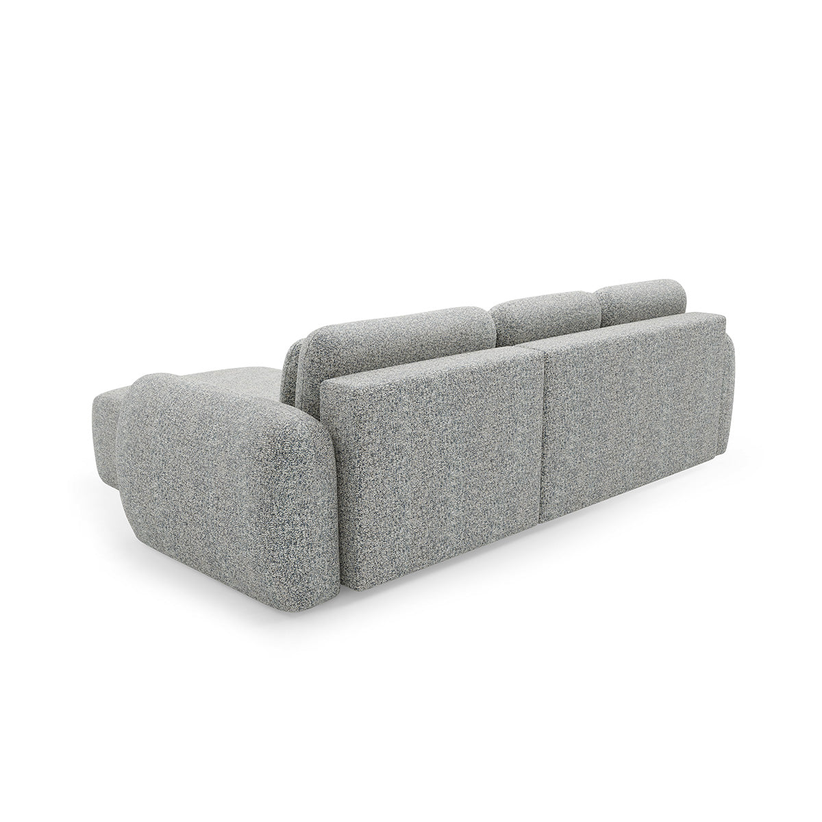 Canapé d'angle réversible et convertible 3 places avec coffre Carmela Gris - vue 5