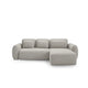 Canapé d'angle réversible et convertible 3 places avec coffre Carmela Gris clair