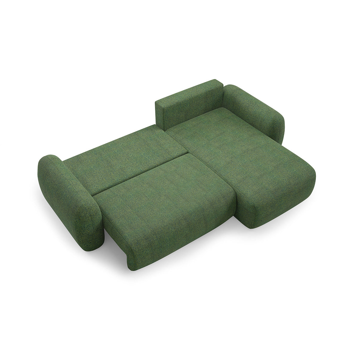 Canapé d'angle réversible et convertible 3 places avec coffre Carmela Vert - vue 4