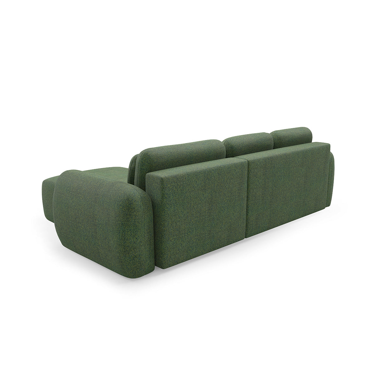 Canapé d'angle réversible et convertible 3 places avec coffre Carmela Vert - vue 5