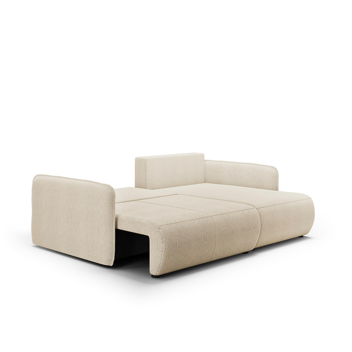 Canapé d'angle réversible et convertible 3 places avec coffre Claudio Beige - vue 4