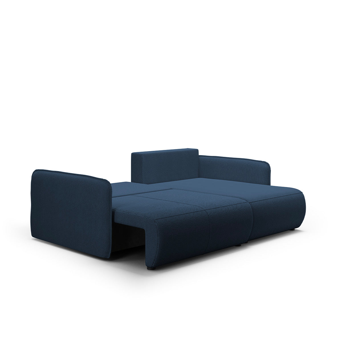Canapé d'angle réversible et convertible 3 places avec coffre Claudio Bleu foncé - vue 4