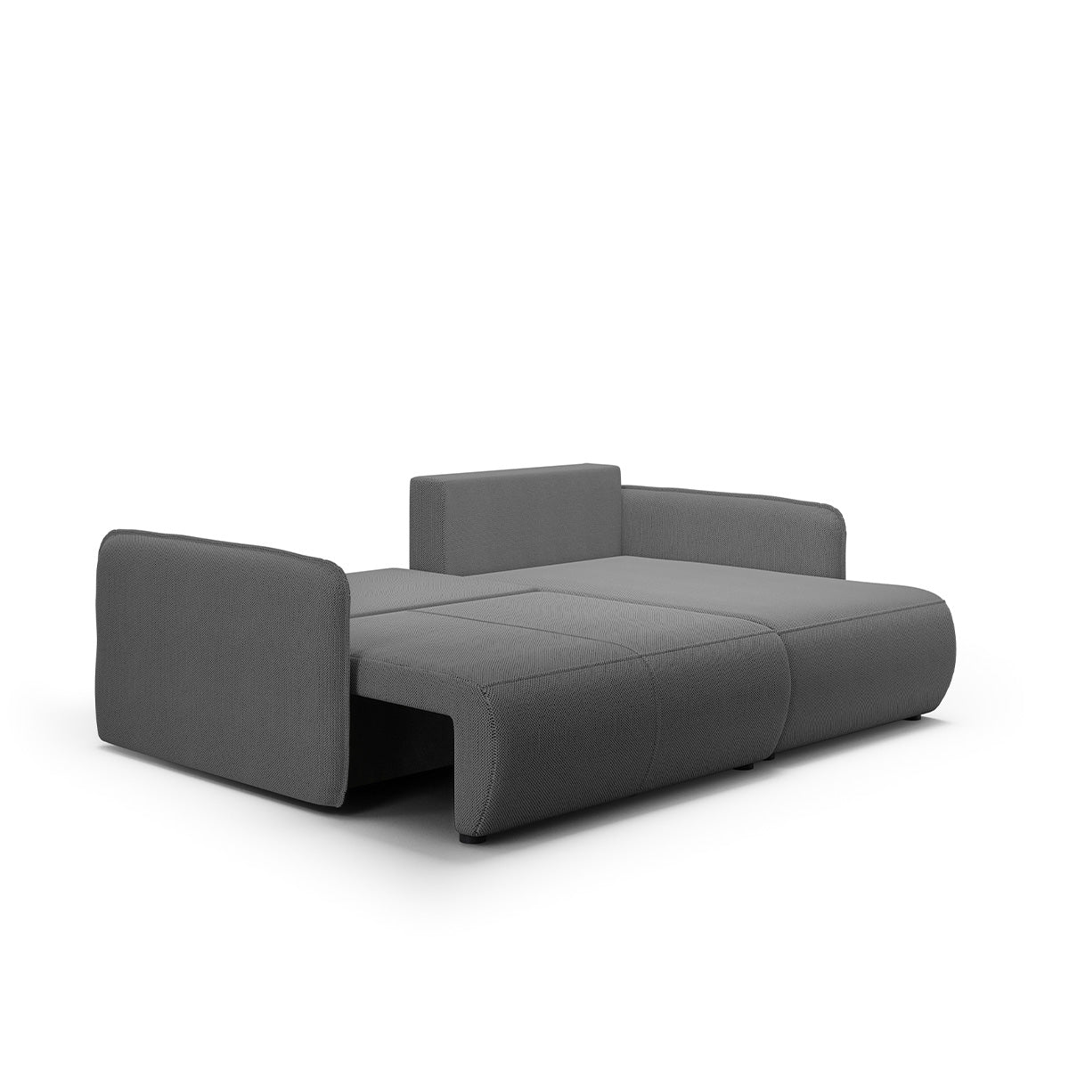 Canapé d'angle réversible et convertible 3 places avec coffre Claudio Gris foncé - vue 4