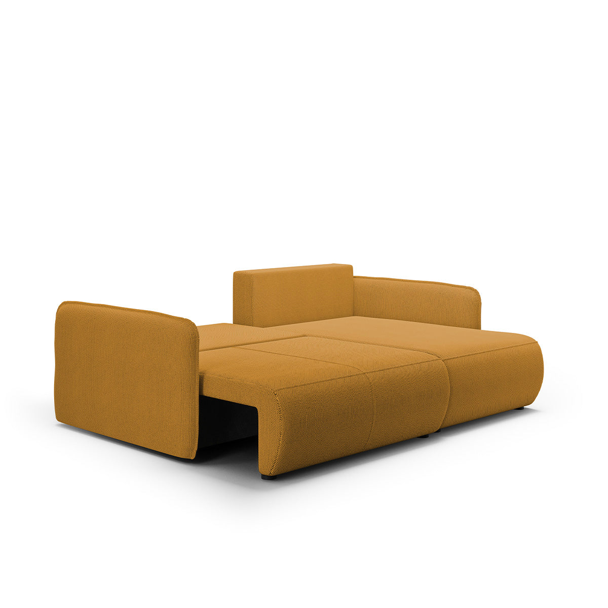 Canapé d'angle réversible et convertible 3 places avec coffre Claudio Jaune Moutarde - vue 4