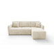 Canapé d'angle réversible et convertible 3 places avec coffre Dora Beige
