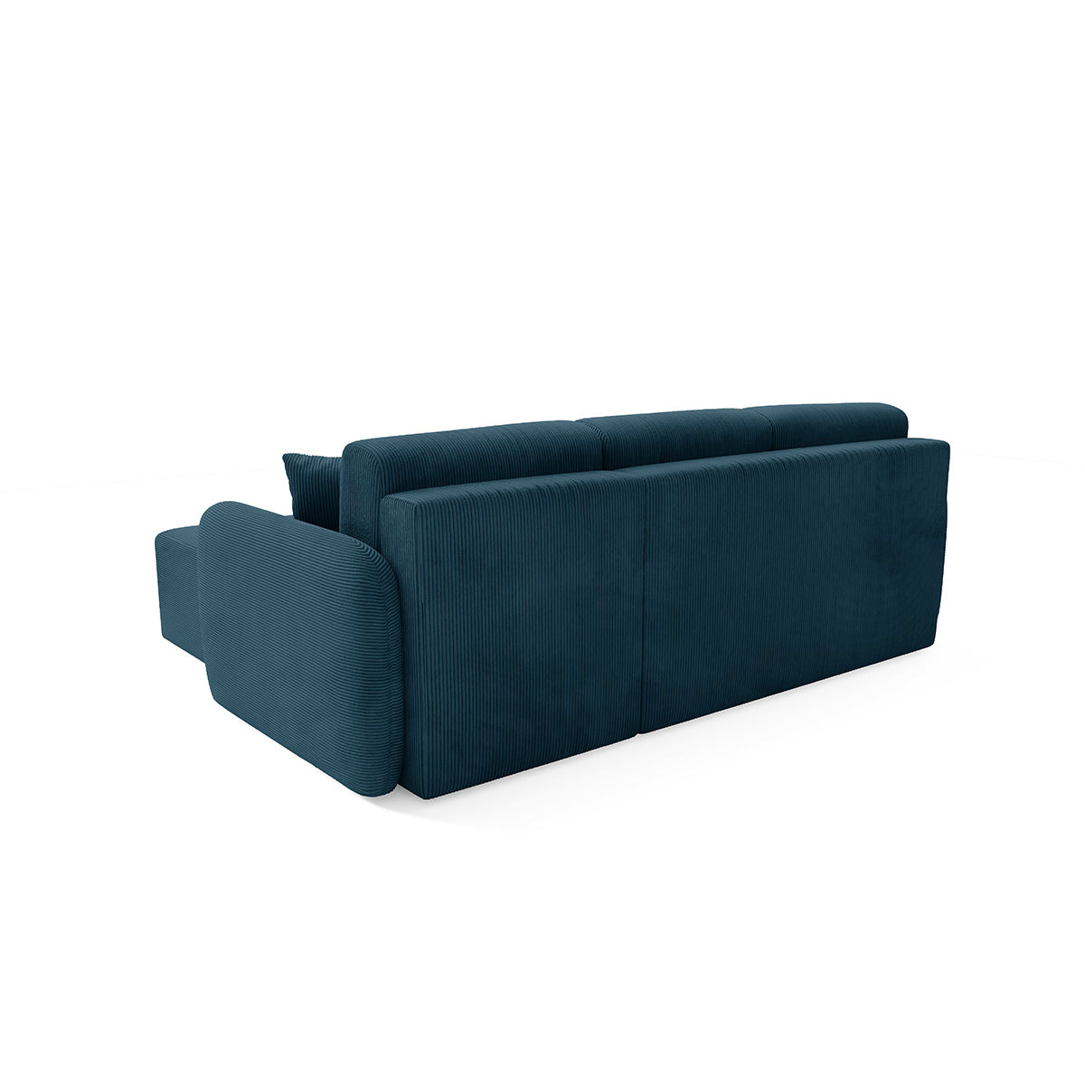 Canapé d'angle réversible et convertible 3 places avec coffre Dora Bleu foncé - vue 5
