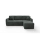 Canapé d'angle réversible et convertible 3 places avec coffre Dora Gris foncé