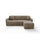 Canapé d'angle réversible et convertible 3 places avec coffre Dora Taupe