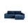 Canapé d'angle réversible et convertible 3 places avec coffre et accoudoirs Angela Bleu marine