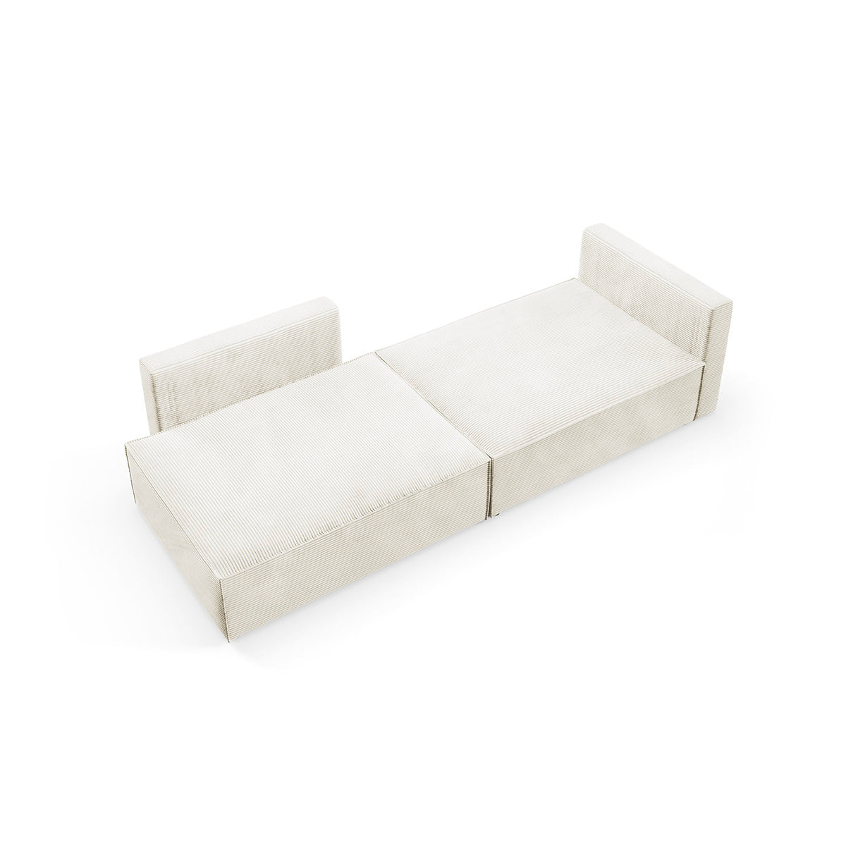Canapé d'angle réversible modulable et convertible Georgia Blanc cassé - vue 8