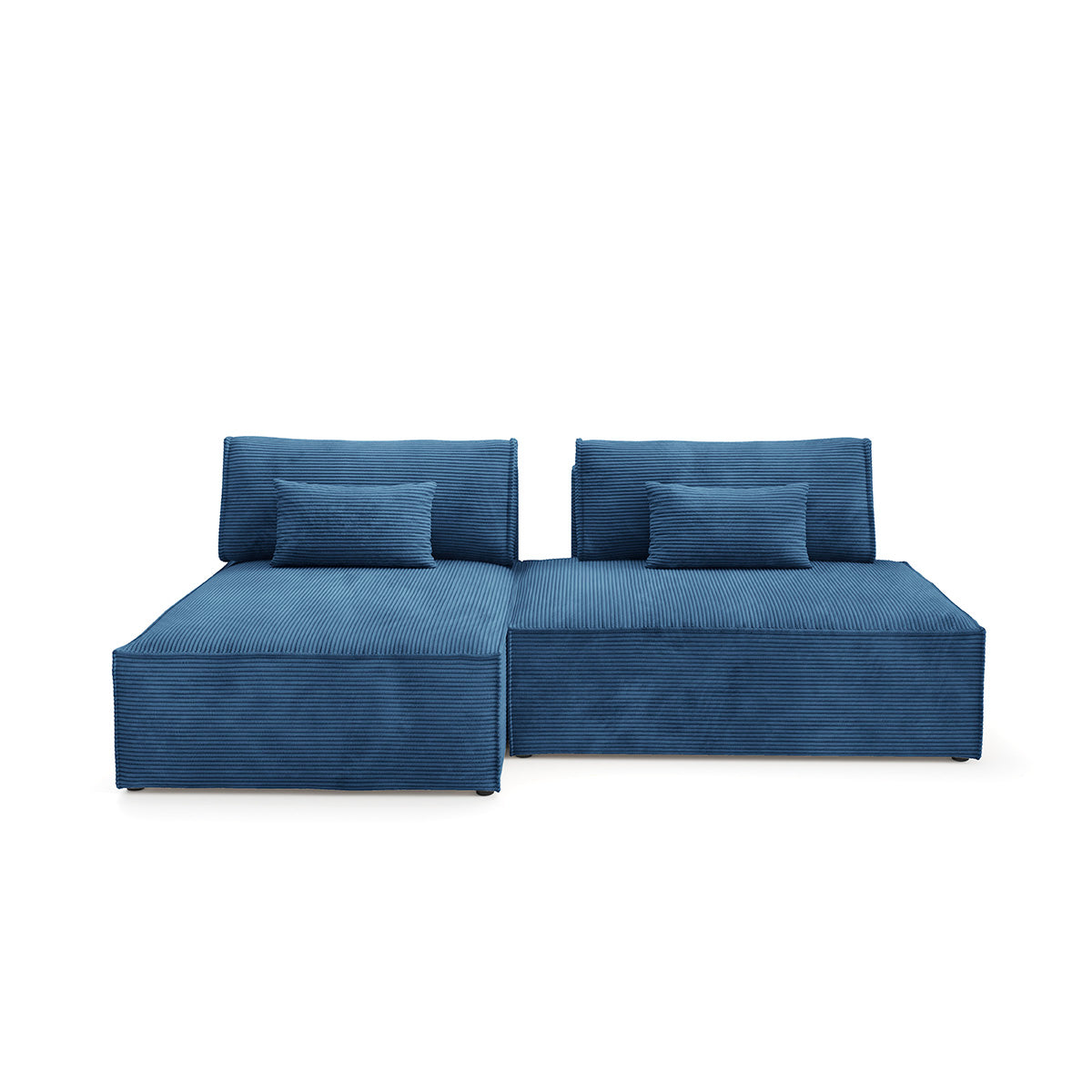 Canapé d'angle réversible modulable et convertible Georgia Bleu foncé - vue 4