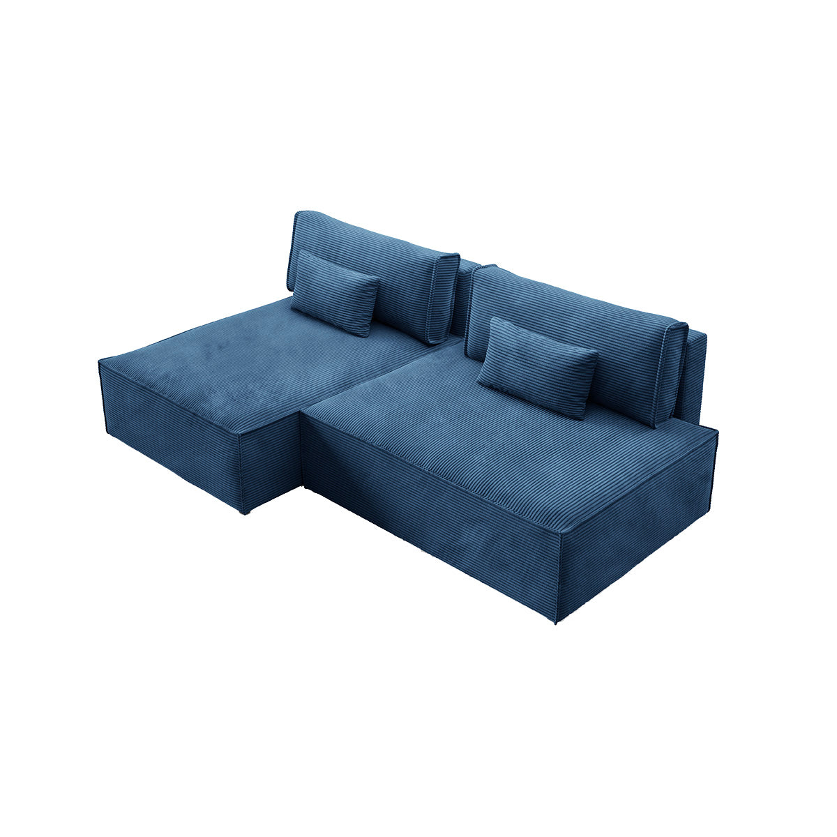 Canapé d'angle réversible modulable et convertible Georgia Bleu foncé - vue 5