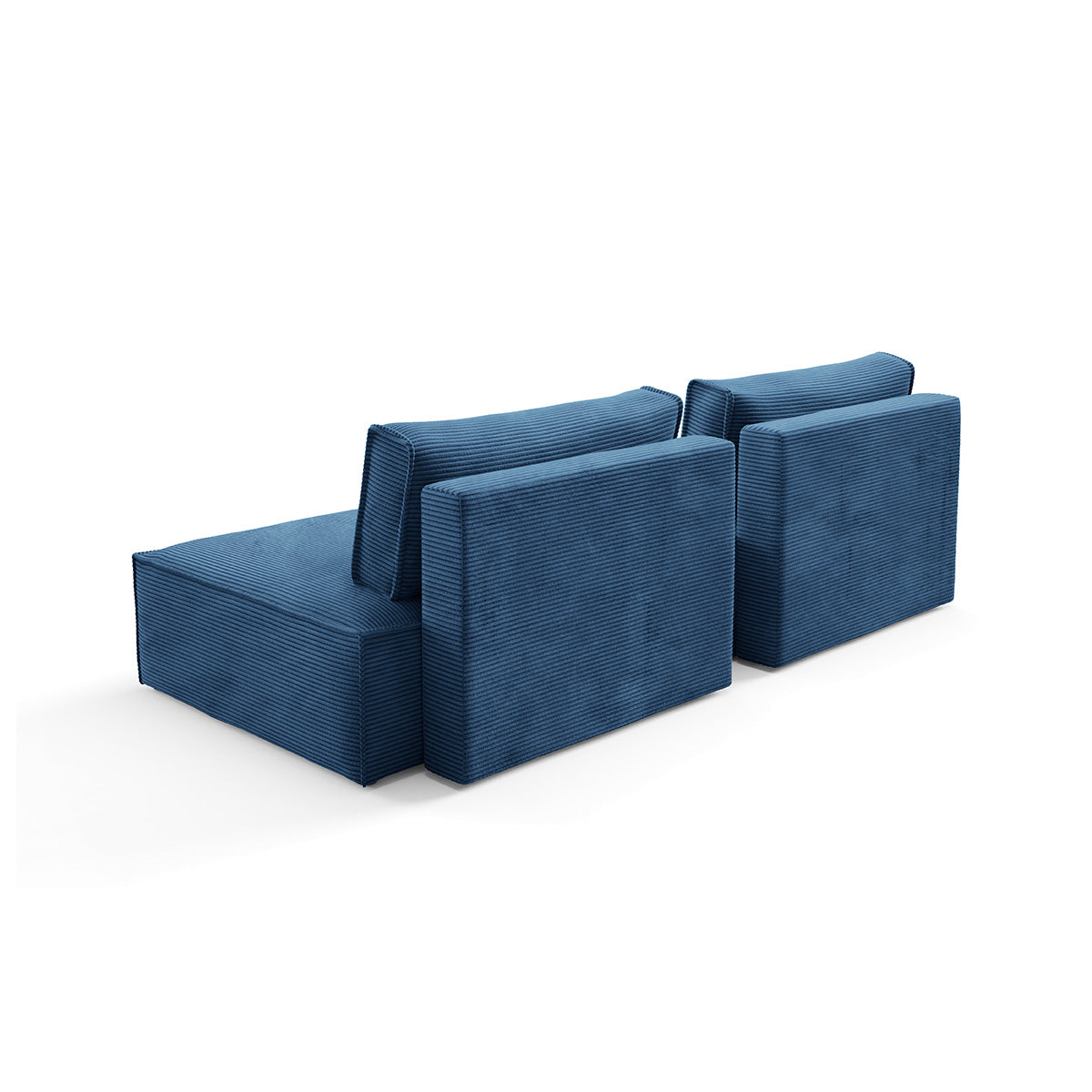 Canapé d'angle réversible modulable et convertible Georgia Bleu foncé - vue 6