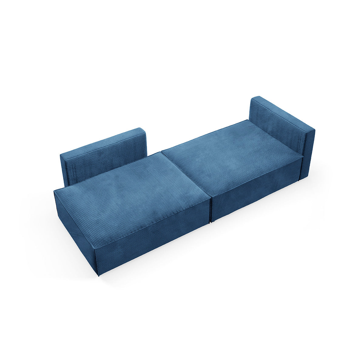 Canapé d'angle réversible modulable et convertible Georgia Bleu foncé - vue 8