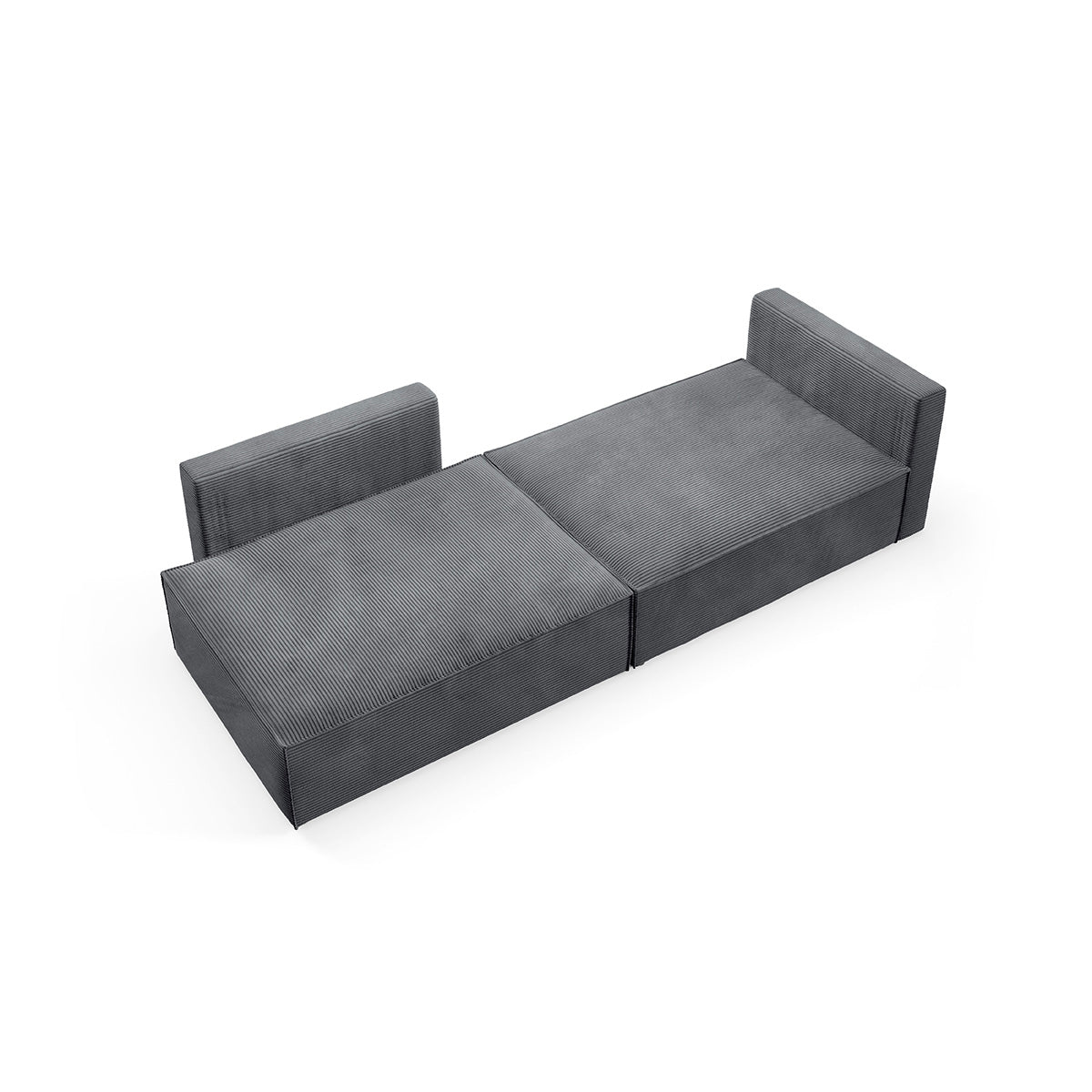 Canapé d'angle réversible modulable et convertible Georgia Gris - vue 8