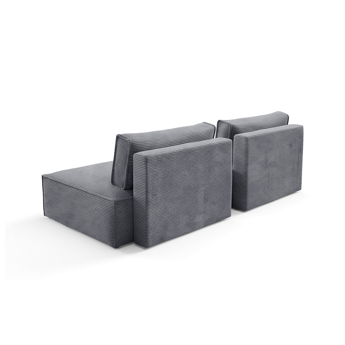 Canapé d'angle réversible modulable et convertible Georgia Gris clair - vue 6