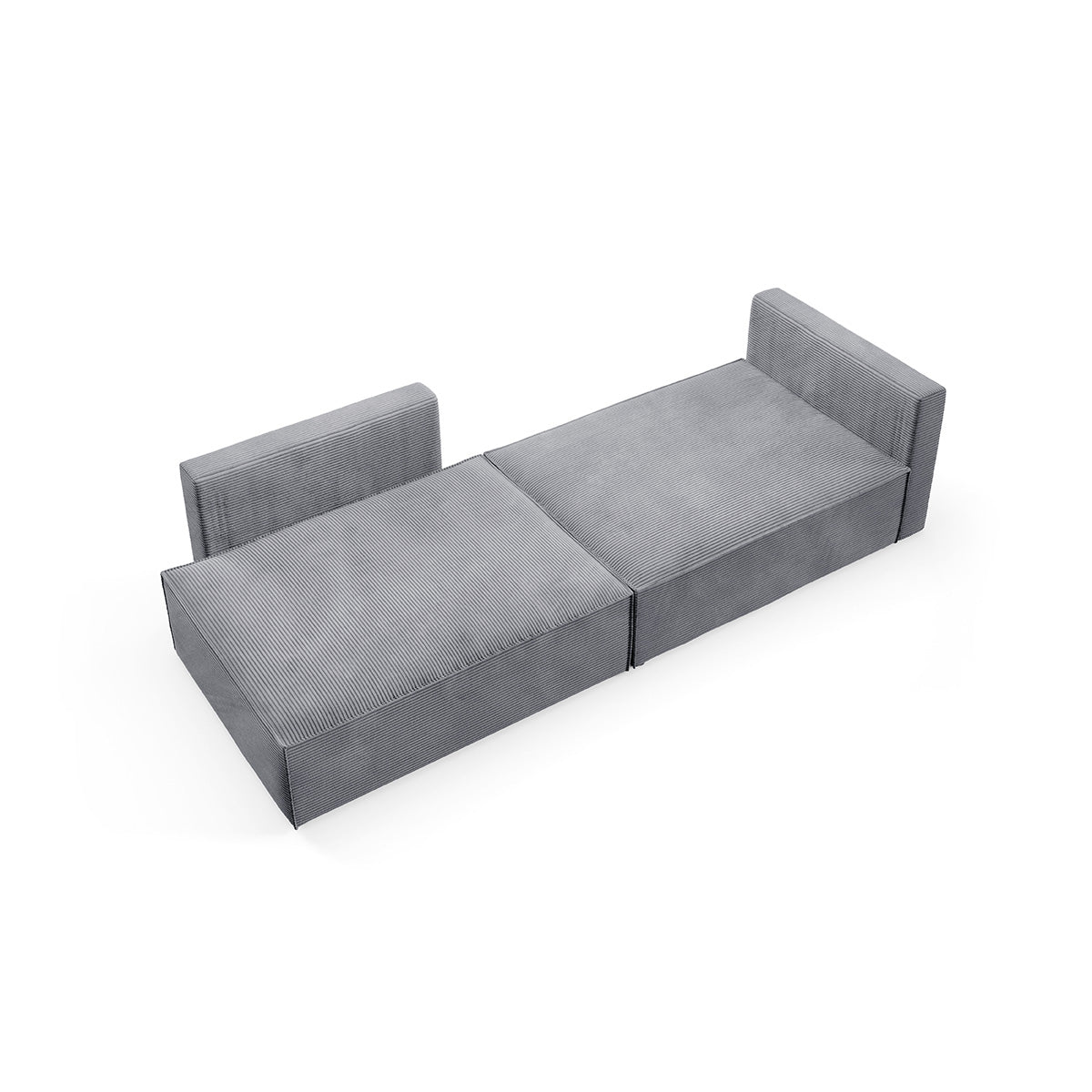 Canapé d'angle réversible modulable et convertible Georgia Gris clair - vue 8