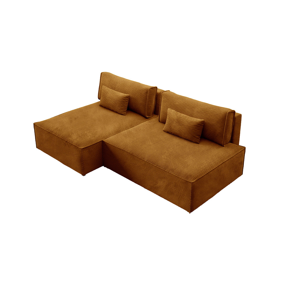 Canapé d'angle réversible modulable et convertible Georgia Jaune moutarde - vue 5
