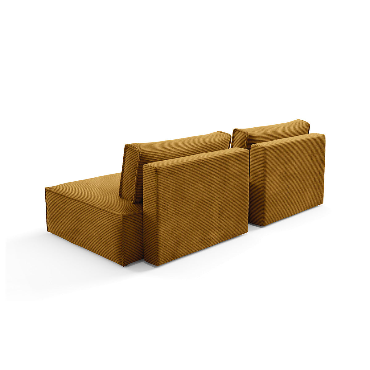 Canapé d'angle réversible modulable et convertible Georgia Jaune moutarde - vue 6
