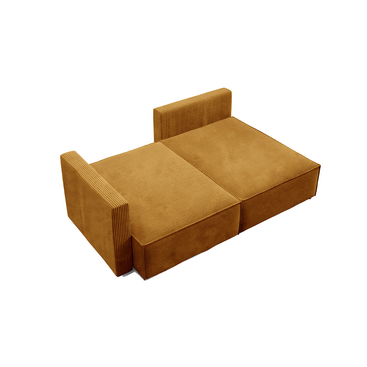 Canapé d'angle réversible modulable et convertible Georgia Jaune moutarde - vue 7