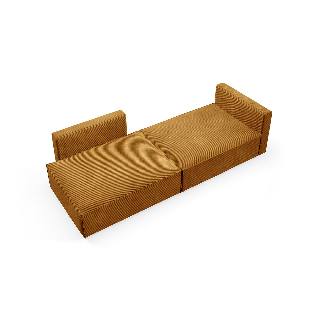 Canapé d'angle réversible modulable et convertible Georgia Jaune moutarde - vue 8
